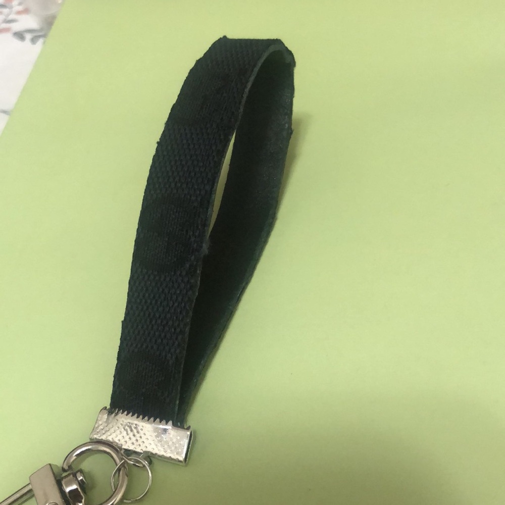 “Upcycled Gucci” keychain wristlet